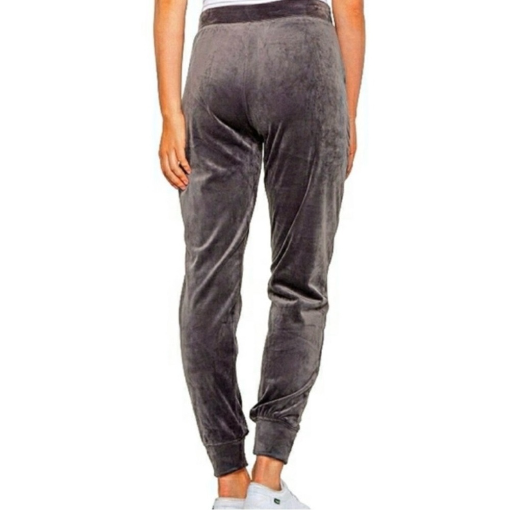 Cynthia Rowley Gray Plush Velour Joggers XS – Cozy Luxe Lounge Pants - Picture 2 of 5
